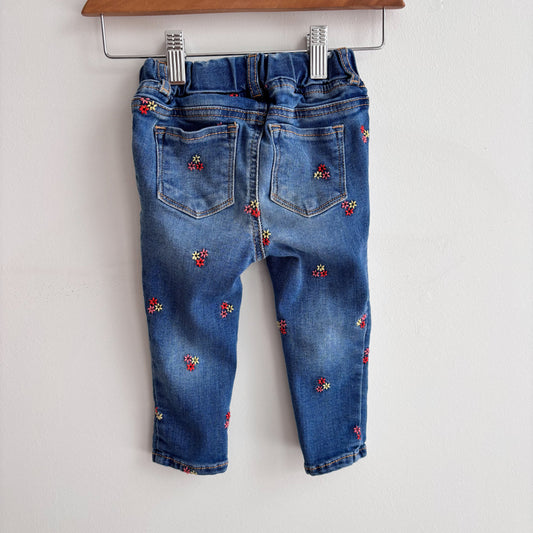 Embroidered Flower Jeans (18-24M)