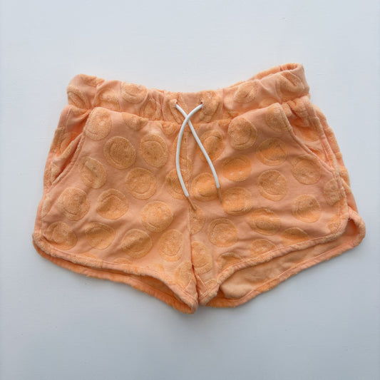 Orange Smiley Face Terry Shorts (10-12Y)