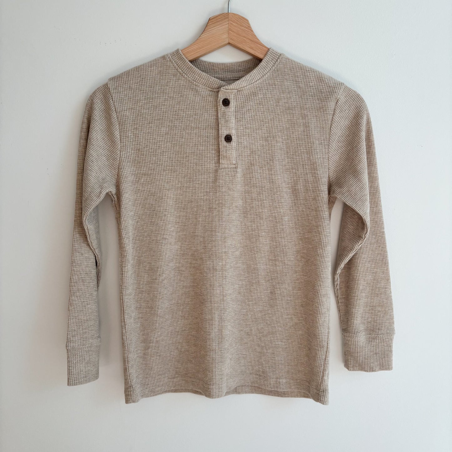 Soft Beige Waffle Shirt (7/8Y)