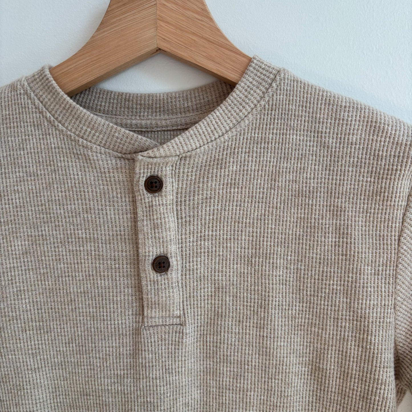 Soft Beige Waffle Shirt (7/8Y)