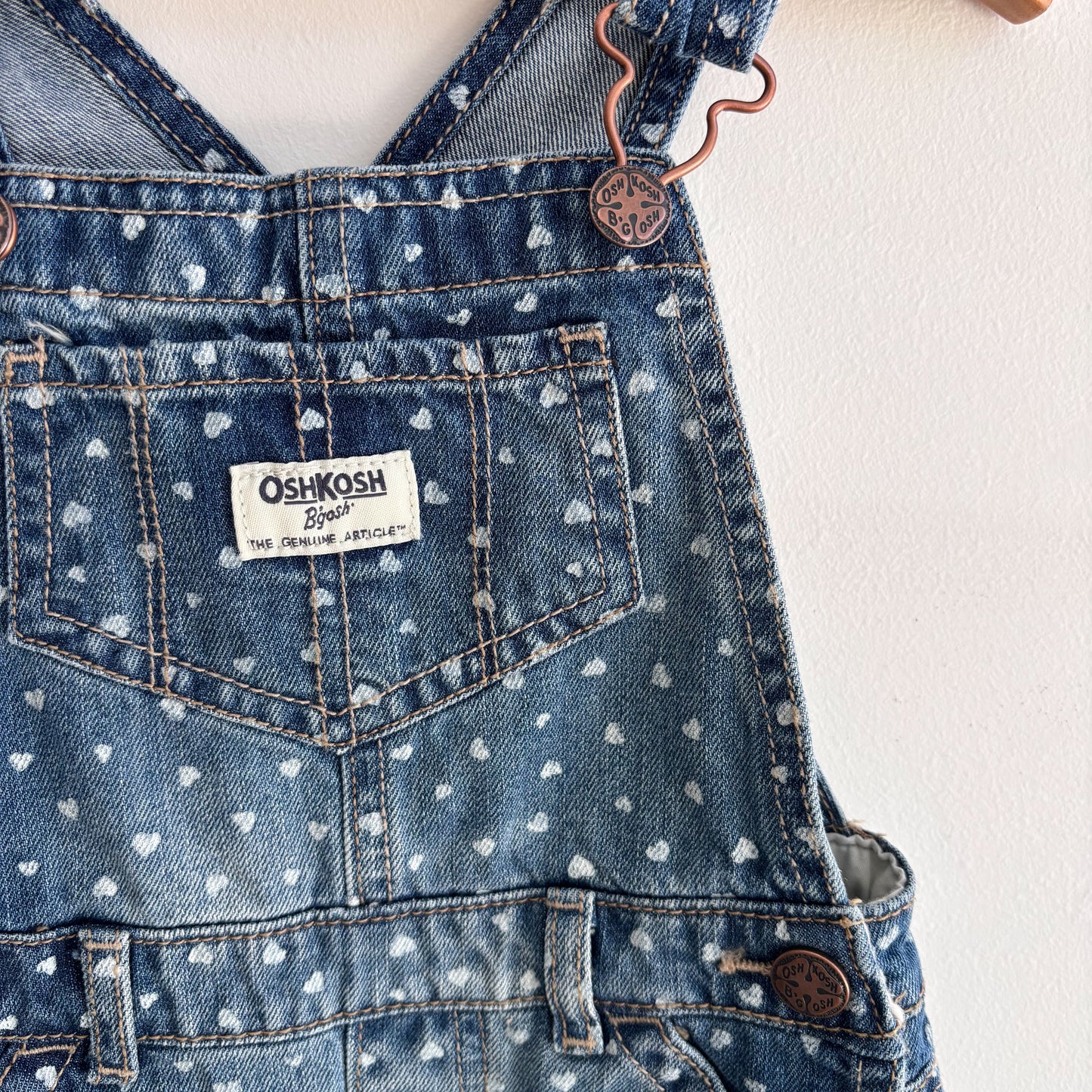 Heart Print Overalls (3T)