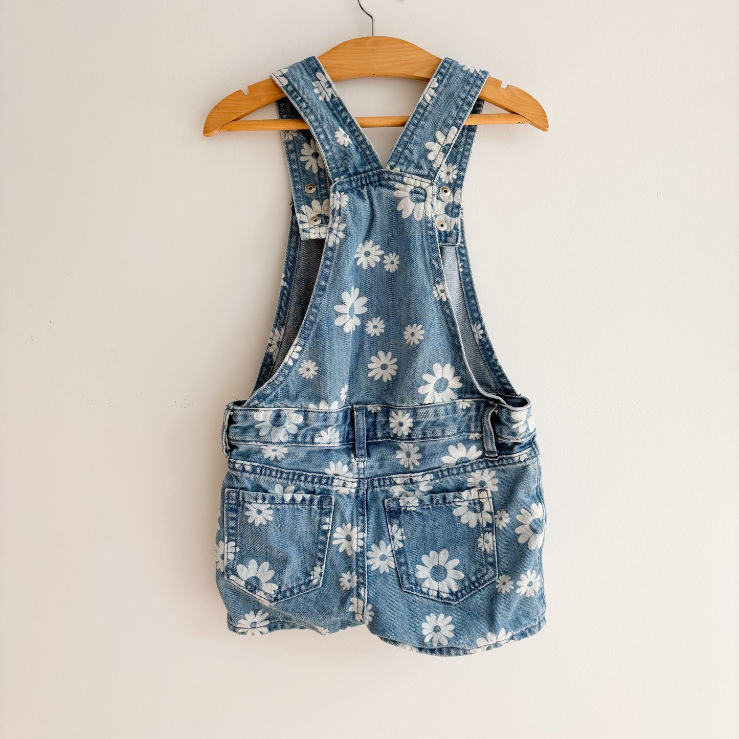 Daisy Print Denim Shortalls (5T)