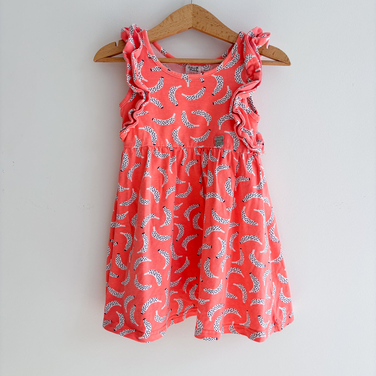 Neon Coral Banana Dress (3T)