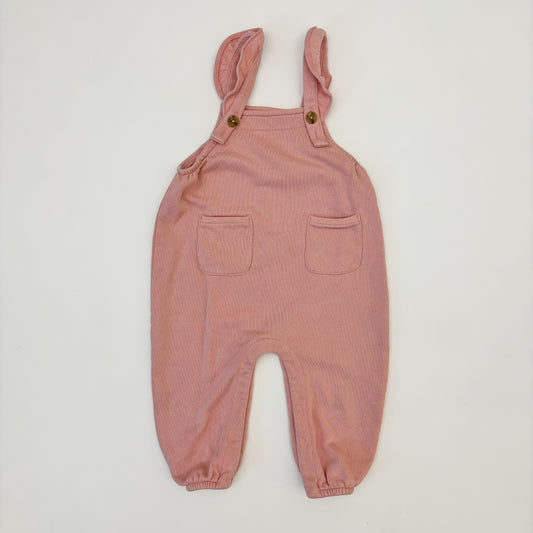 Pink Sweatpant Overalls (12-18M)
