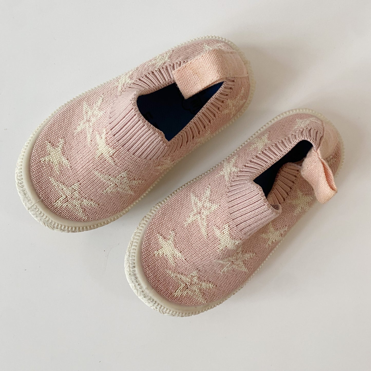 Pink Star Print Slip-On Shoes (5C)