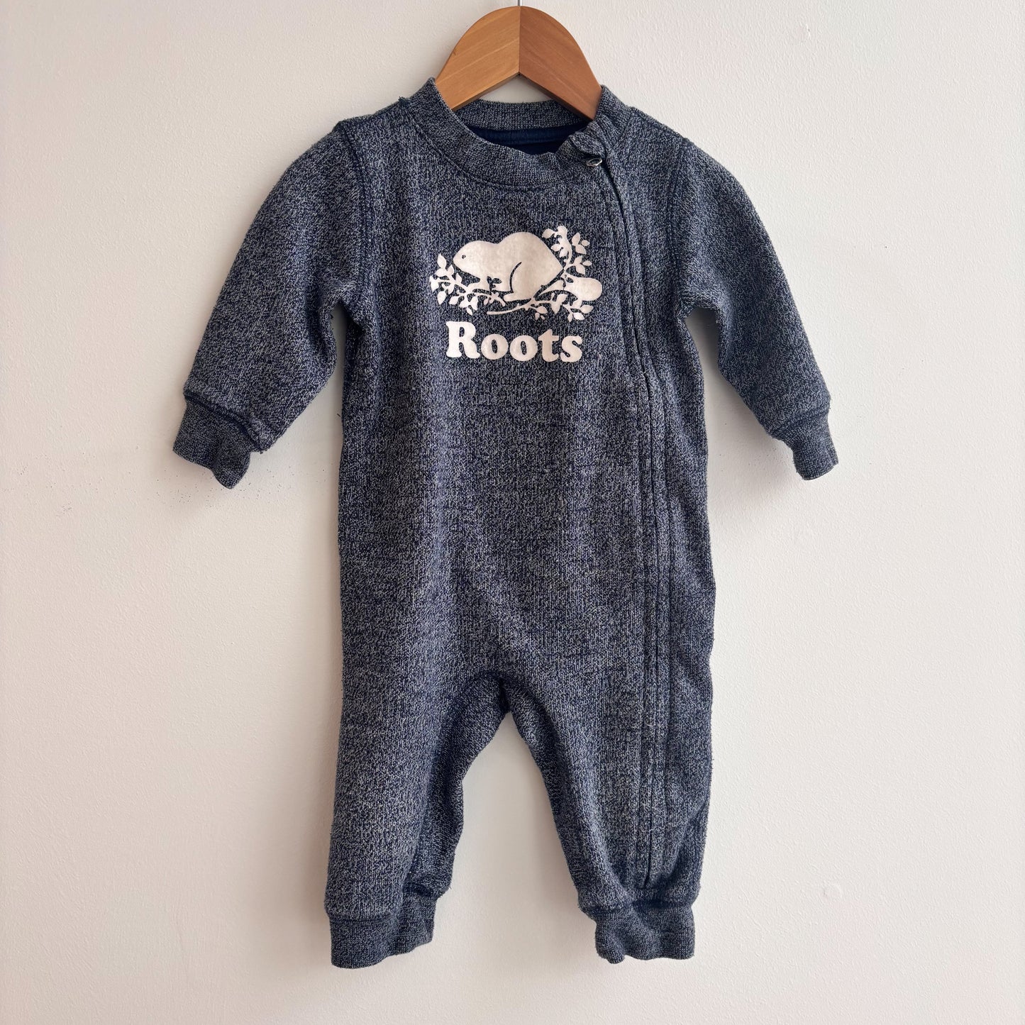 Navy Sweatsuit Romper (6-12M)