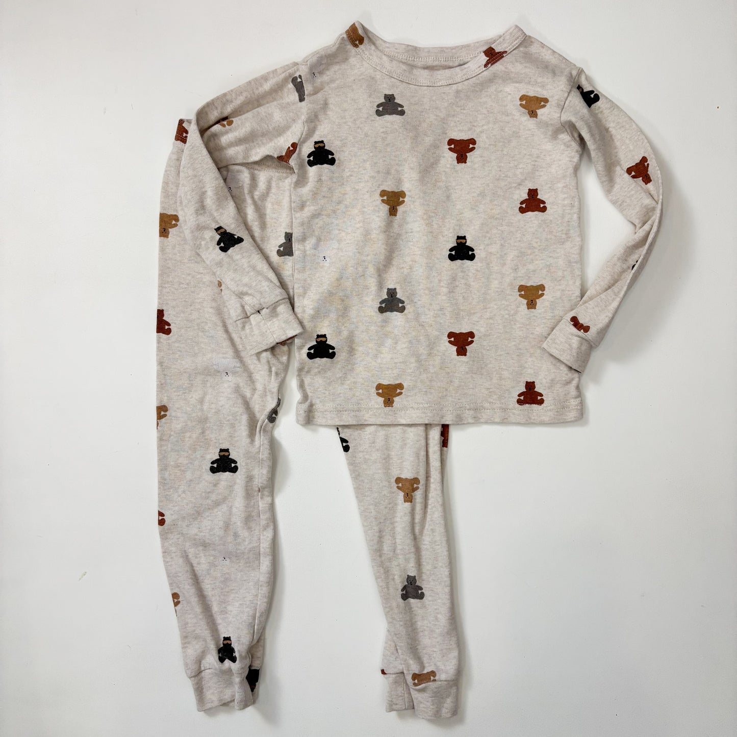 Bear Print Pajamas (4T)