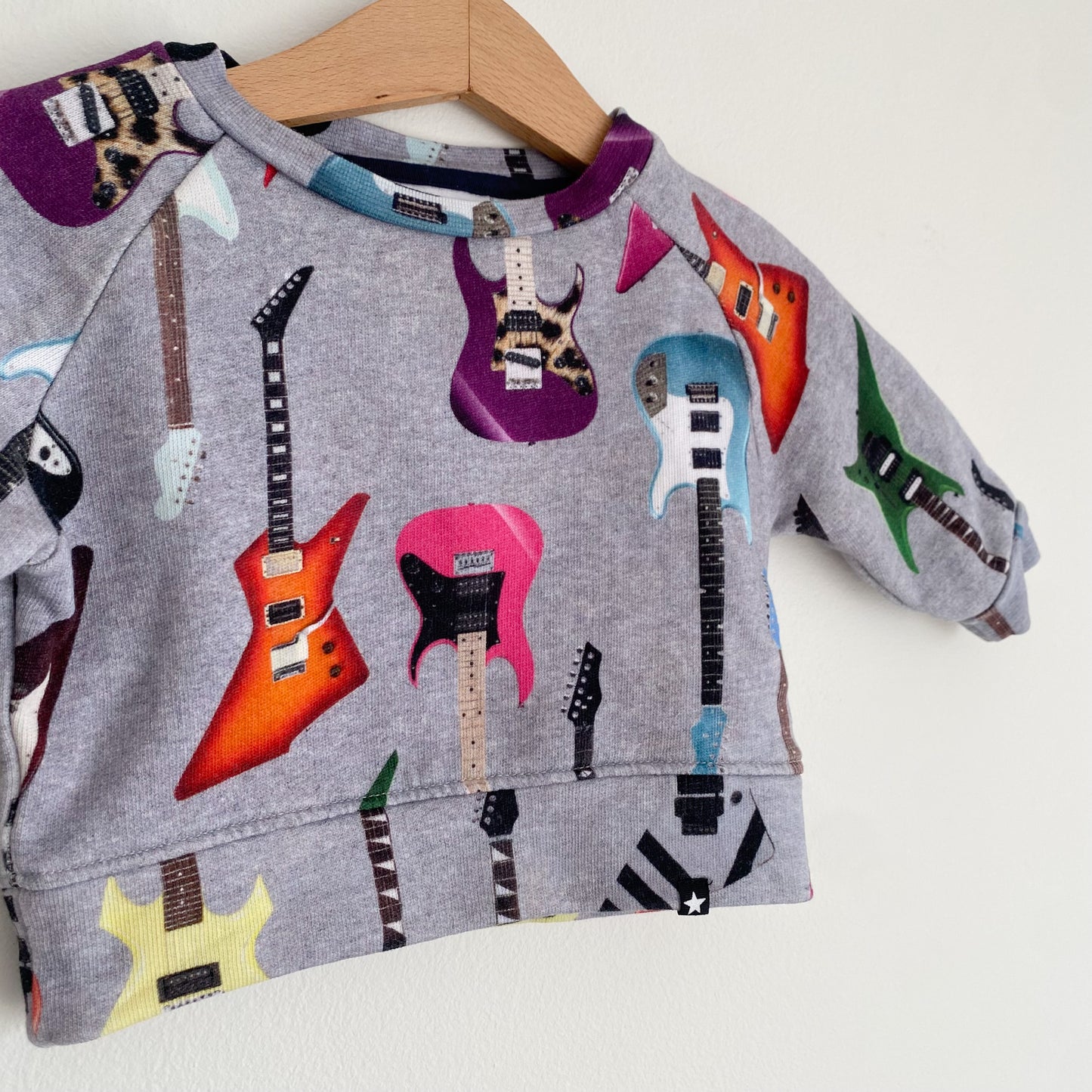 Guitar Print Crew Neck