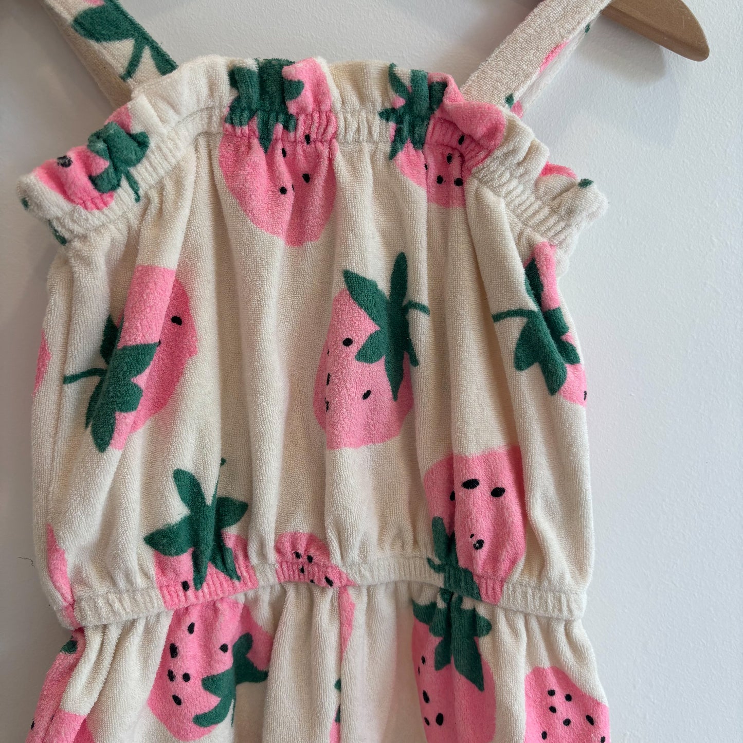 Strawberry Terry Romper (4T)