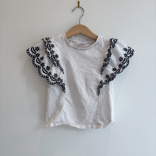 White Embroidered Tee (3T)