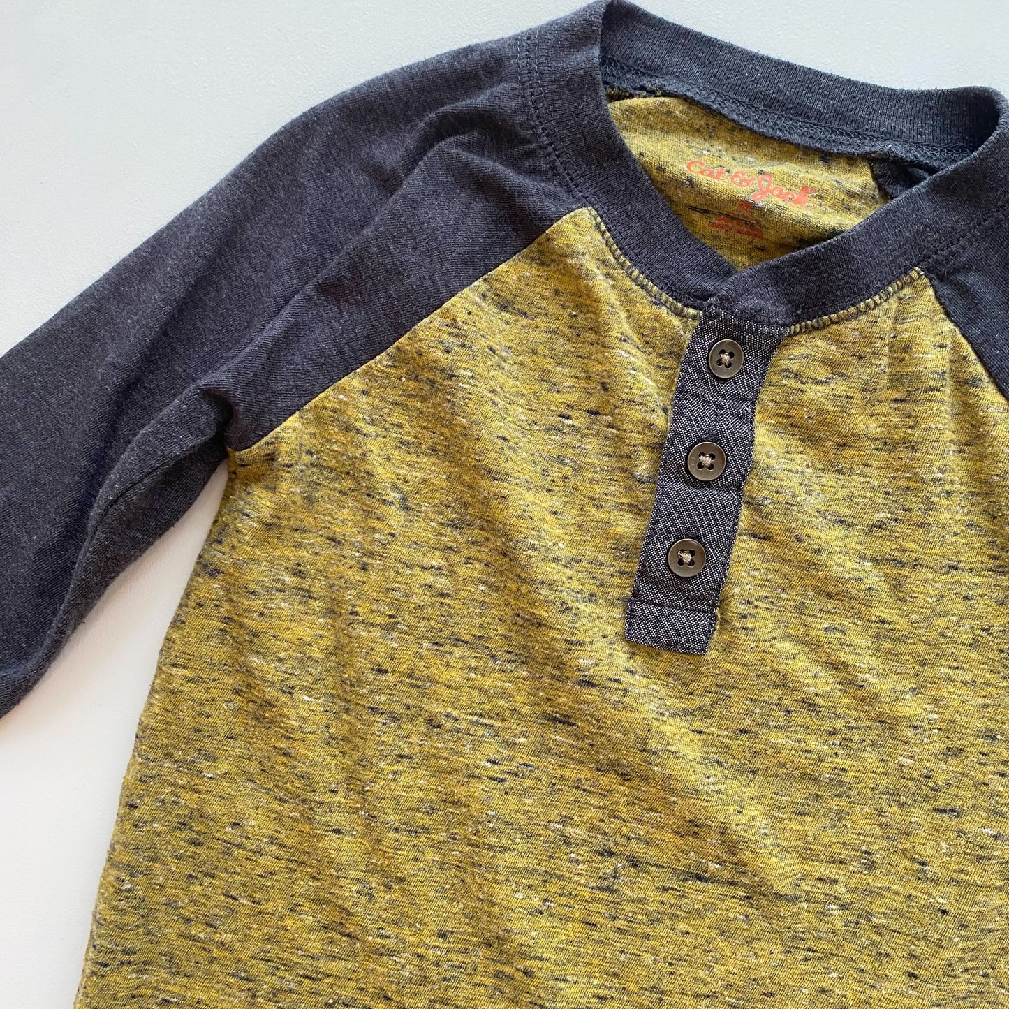 Yellow + Grey Baseball Tee (2T)