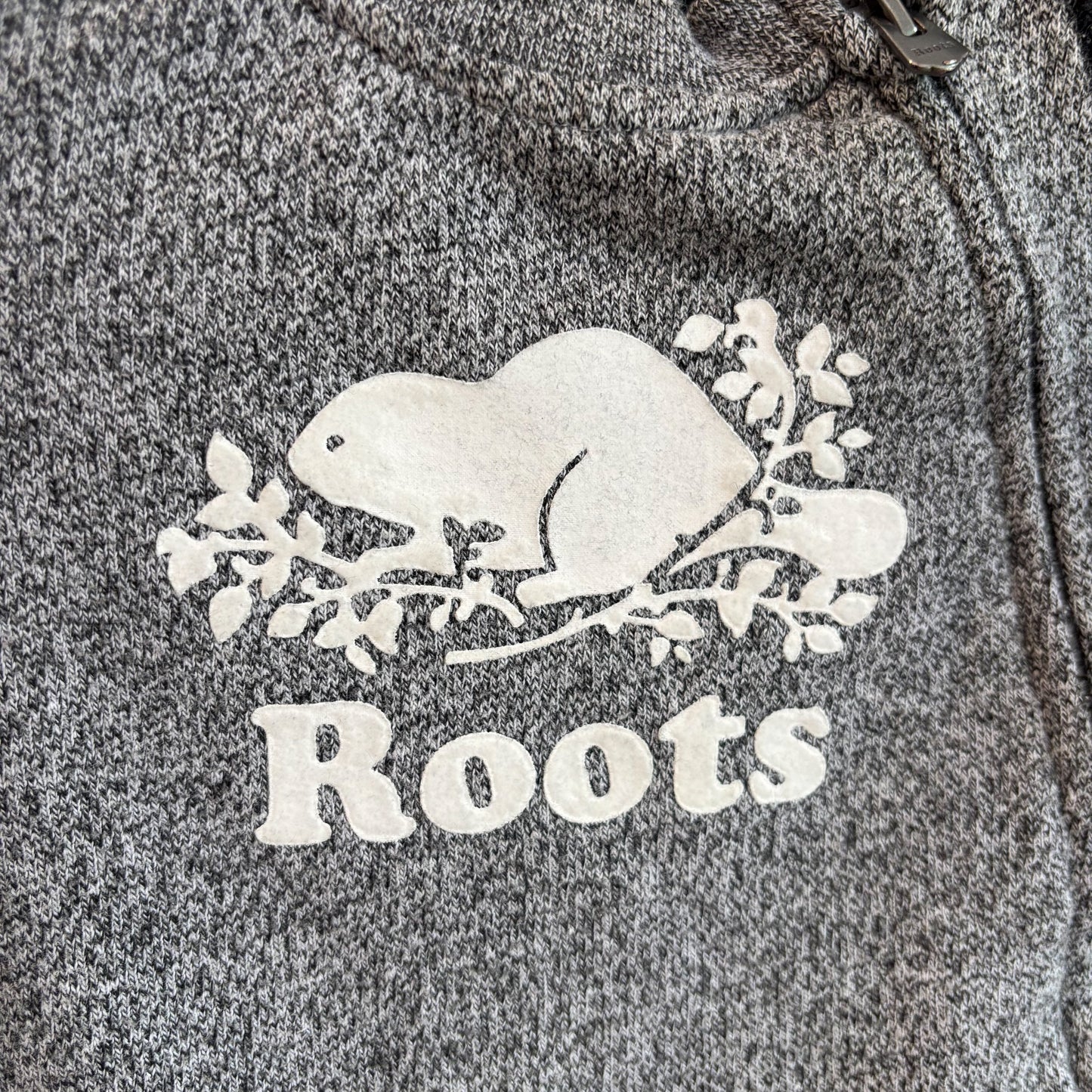 Grey + Black Sweatshirt Romper (12-18M)