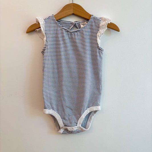 Striped Lace-Trim Bodysuit (12-18M)
