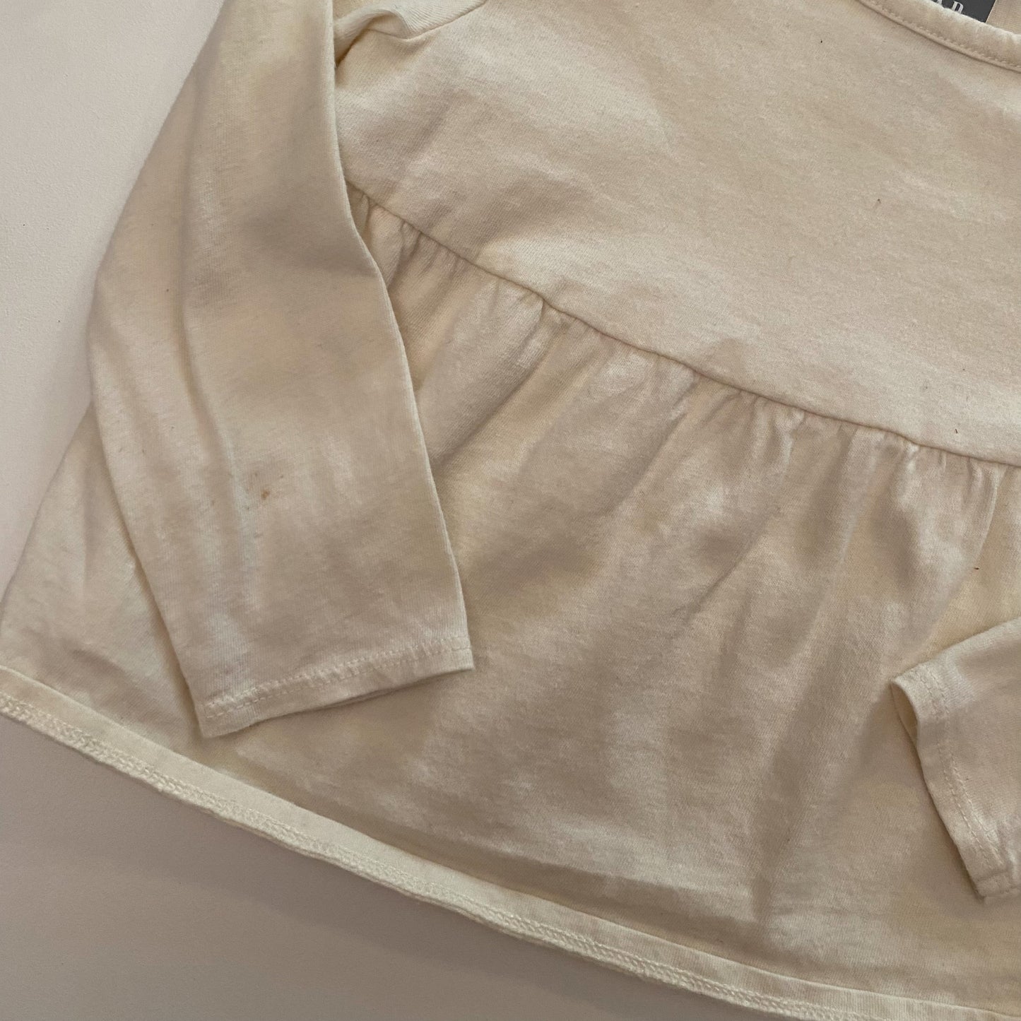 Cream Long Sleeve Shirt (12-18M)