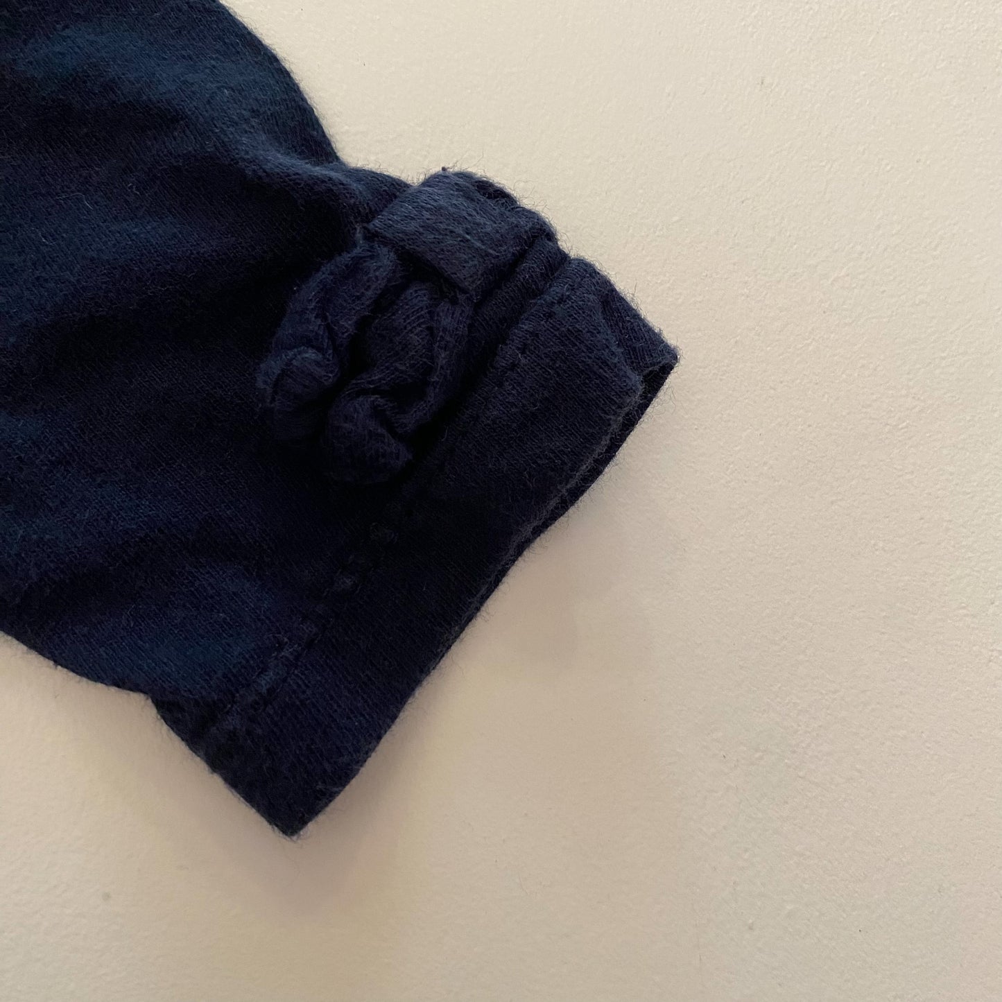 Navy Shirt with Bow Detail (12-18M)