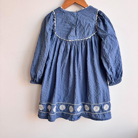 Blue Embroidered Dress (4Y)