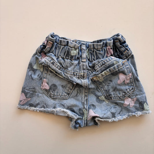 Mouse Character Paperbag Waist Shorts (3Y)