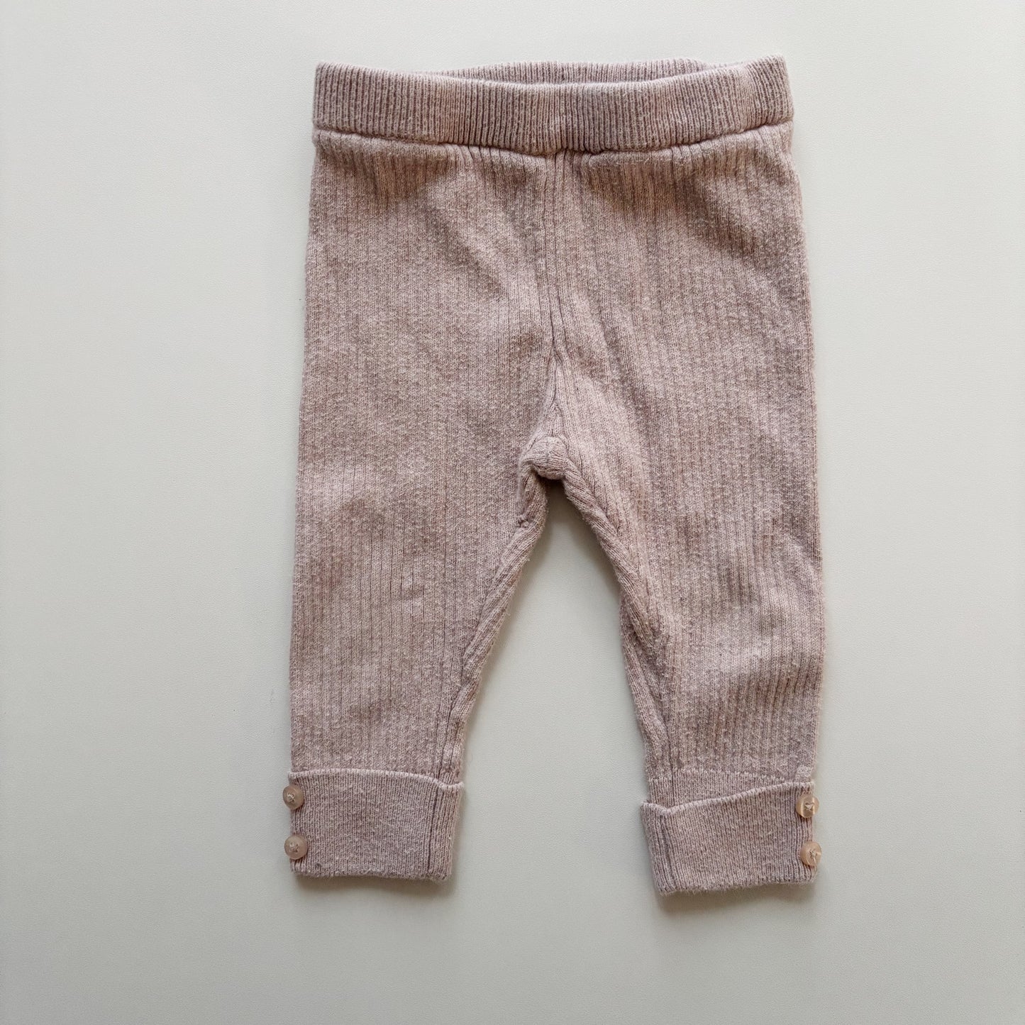 Pink Ribbed Leggings (3-6M)