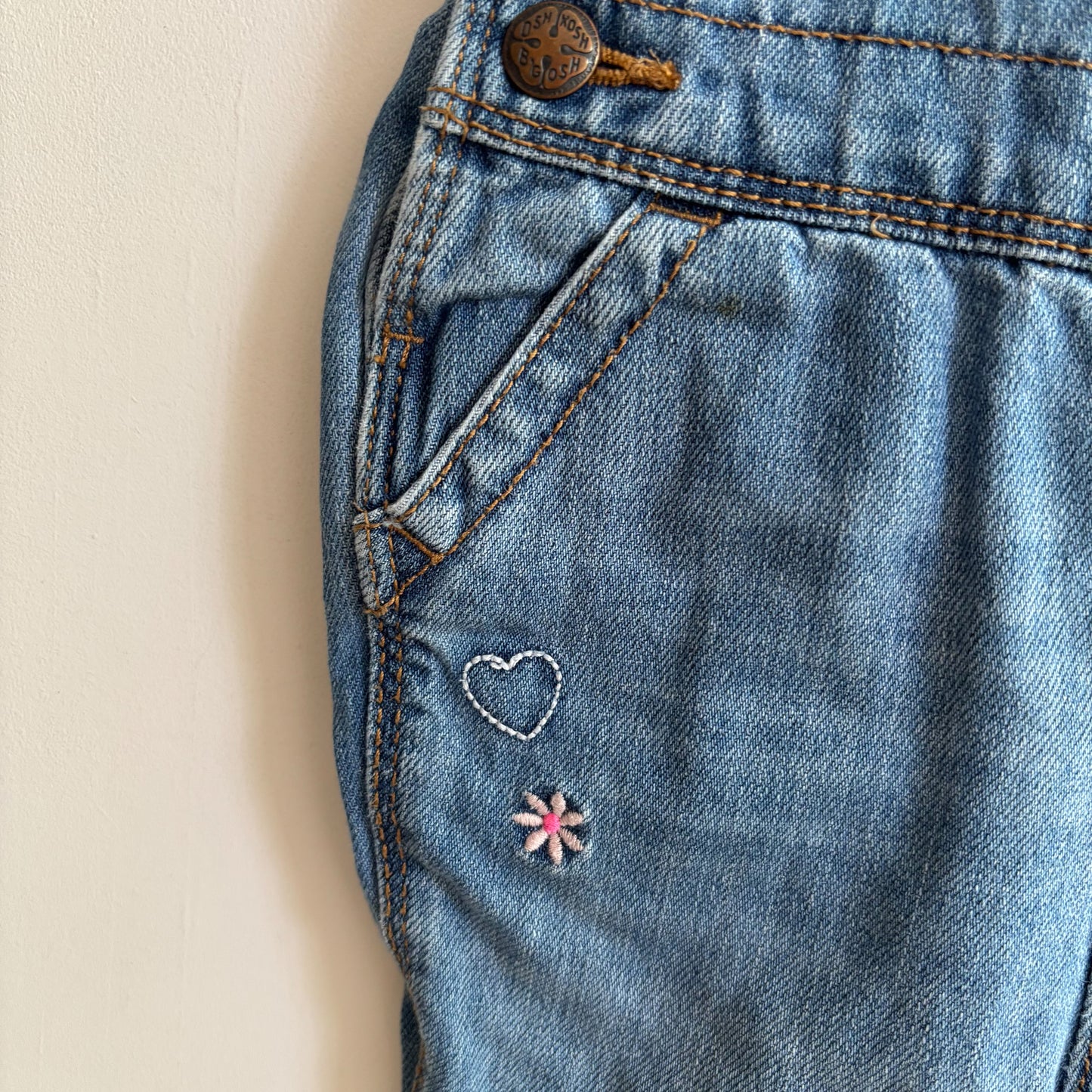 Floral Embroidered Overalls (18M)