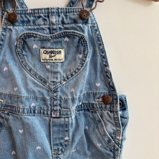 Heart Print Overalls (12M)