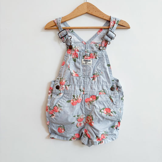 Peach Print Shortalls (24M)