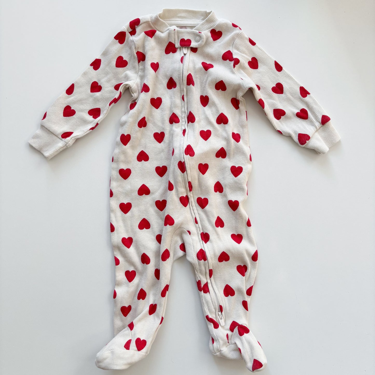 Ribbed Heart Sleeper (3-6M)