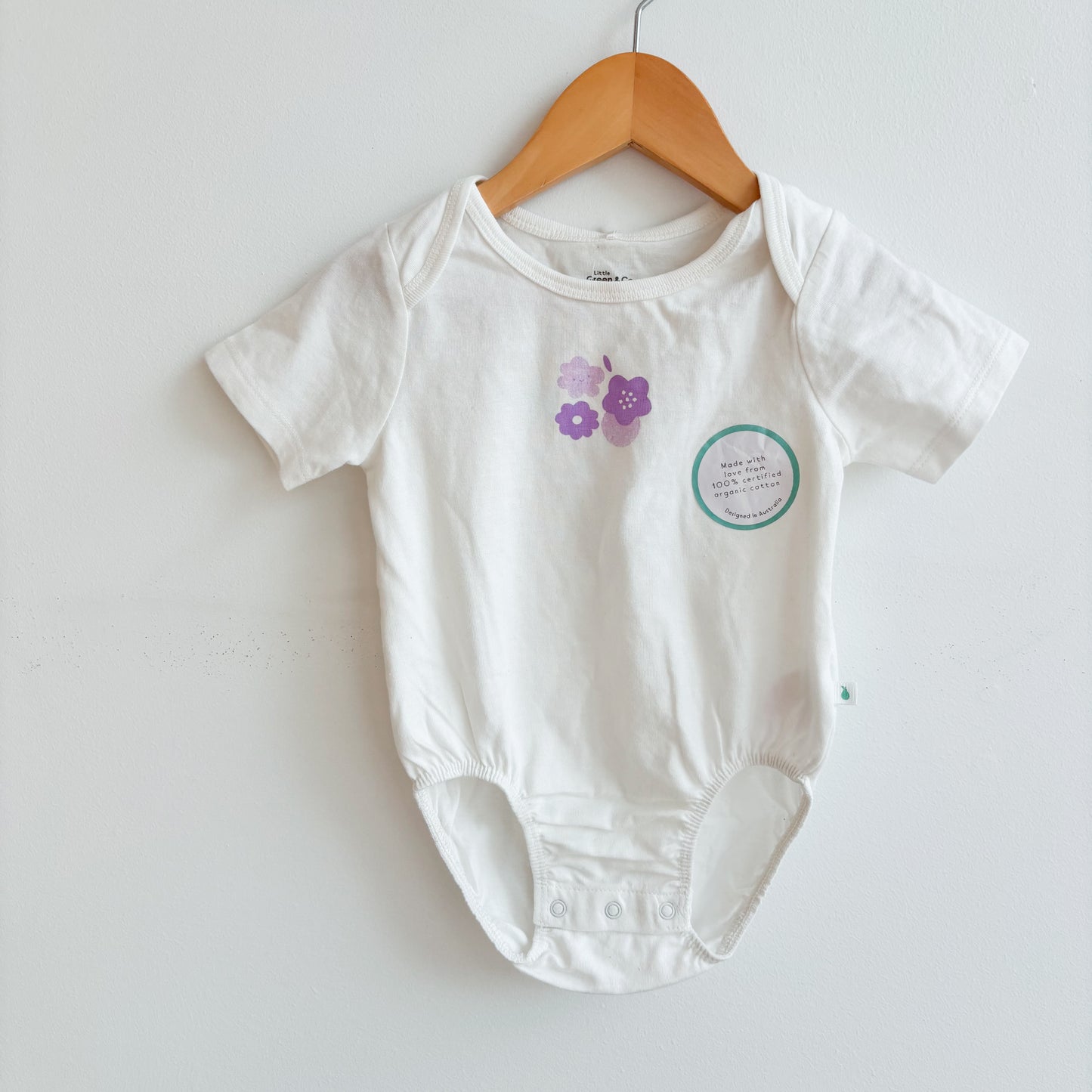 White Floral Graphic Bodysuit (6-12M)