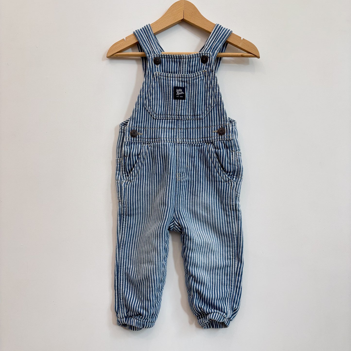 Soft Striped Overalls (9M)