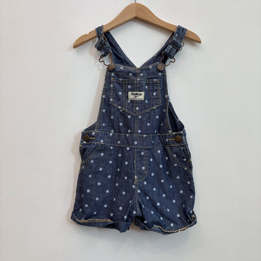 Blue Polka Dot Shortalls (2T)