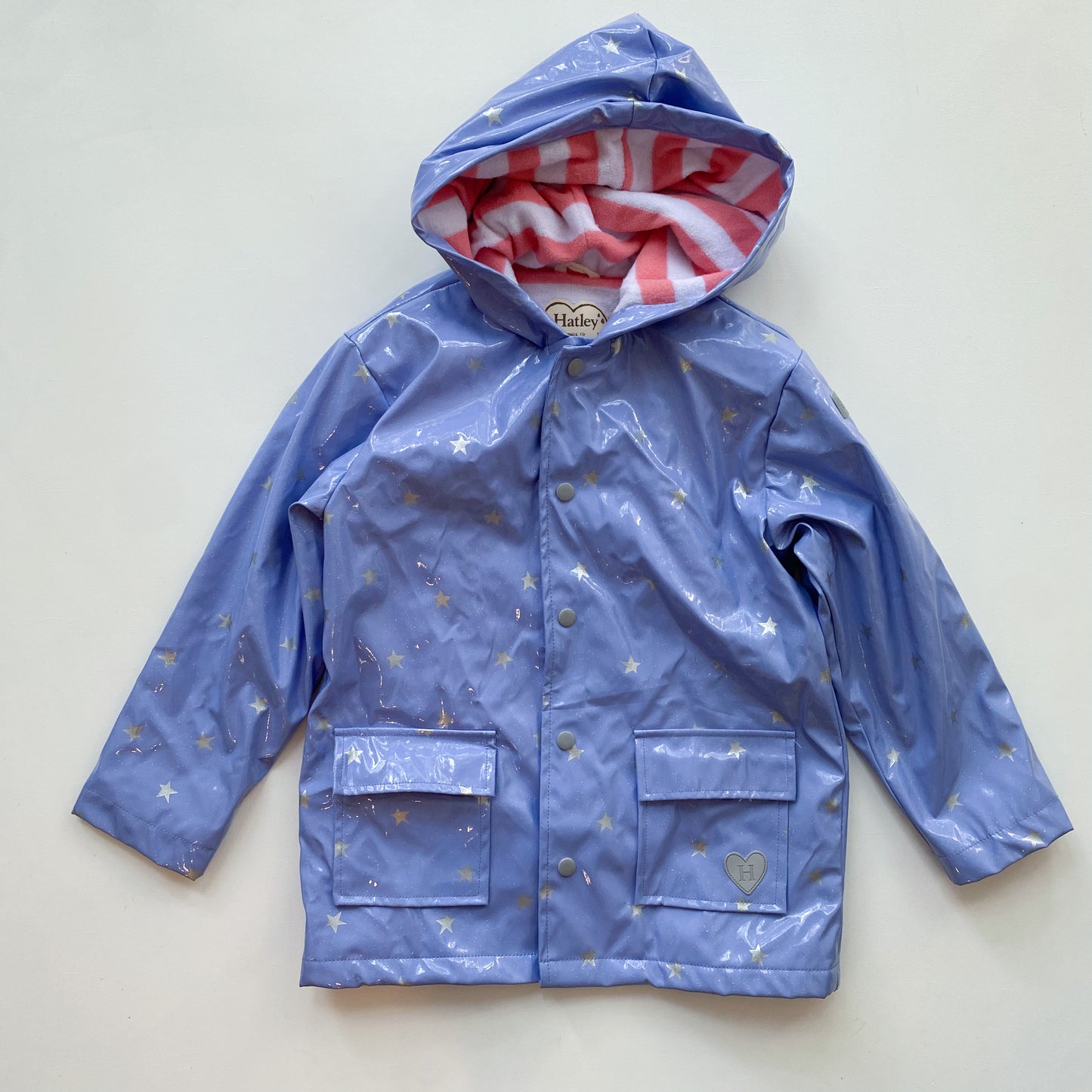 Purple Sparkly Rain Coat (7Y)