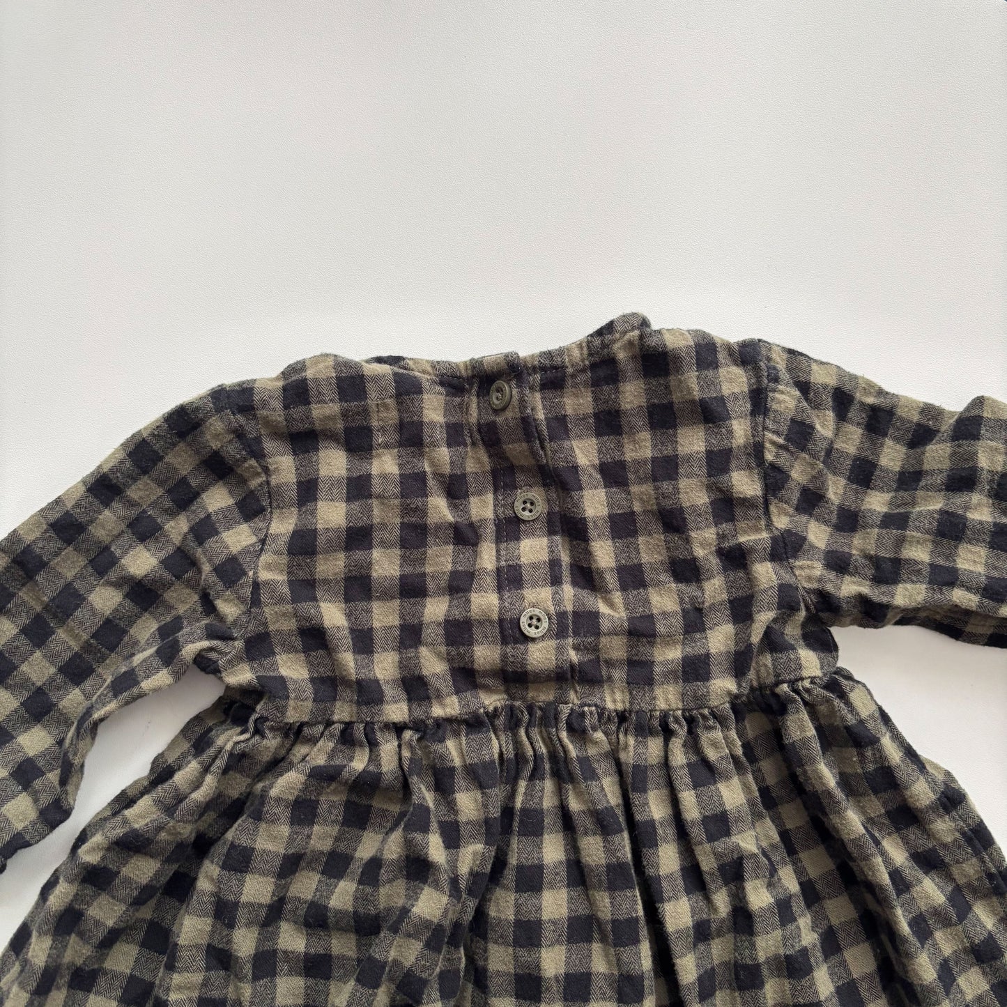 Green Checkered Dress (3-6M)