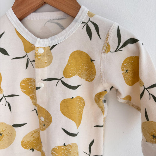 Pear Print Snap Romper (3-6M)