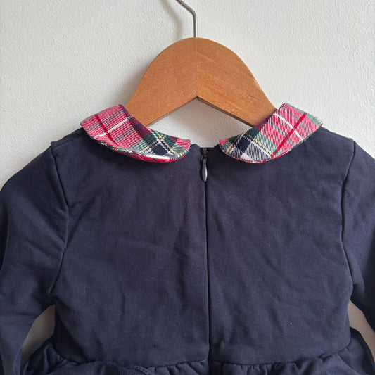 Navy Plaid Dress (24M)