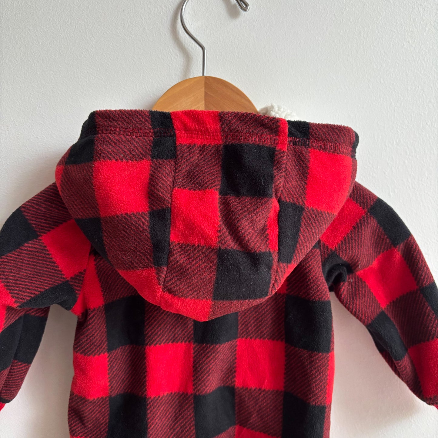 Fleece Hooded Romper (3-6M)