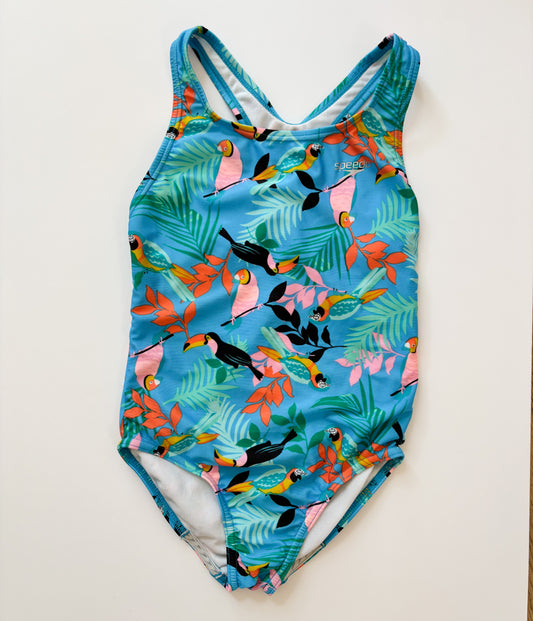 Tropical Bird Print Swimsuit (8Y)