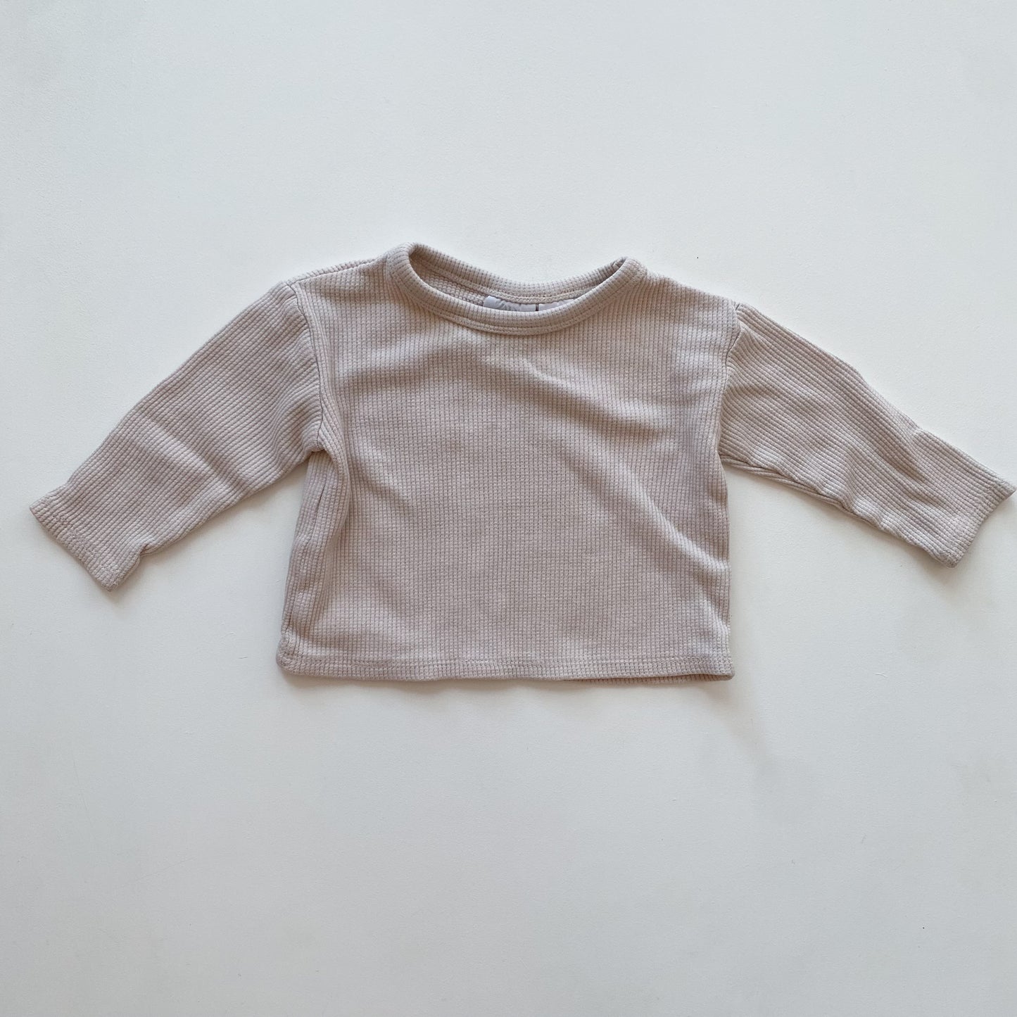 Cream Waffle Long Sleeve (9-12M)