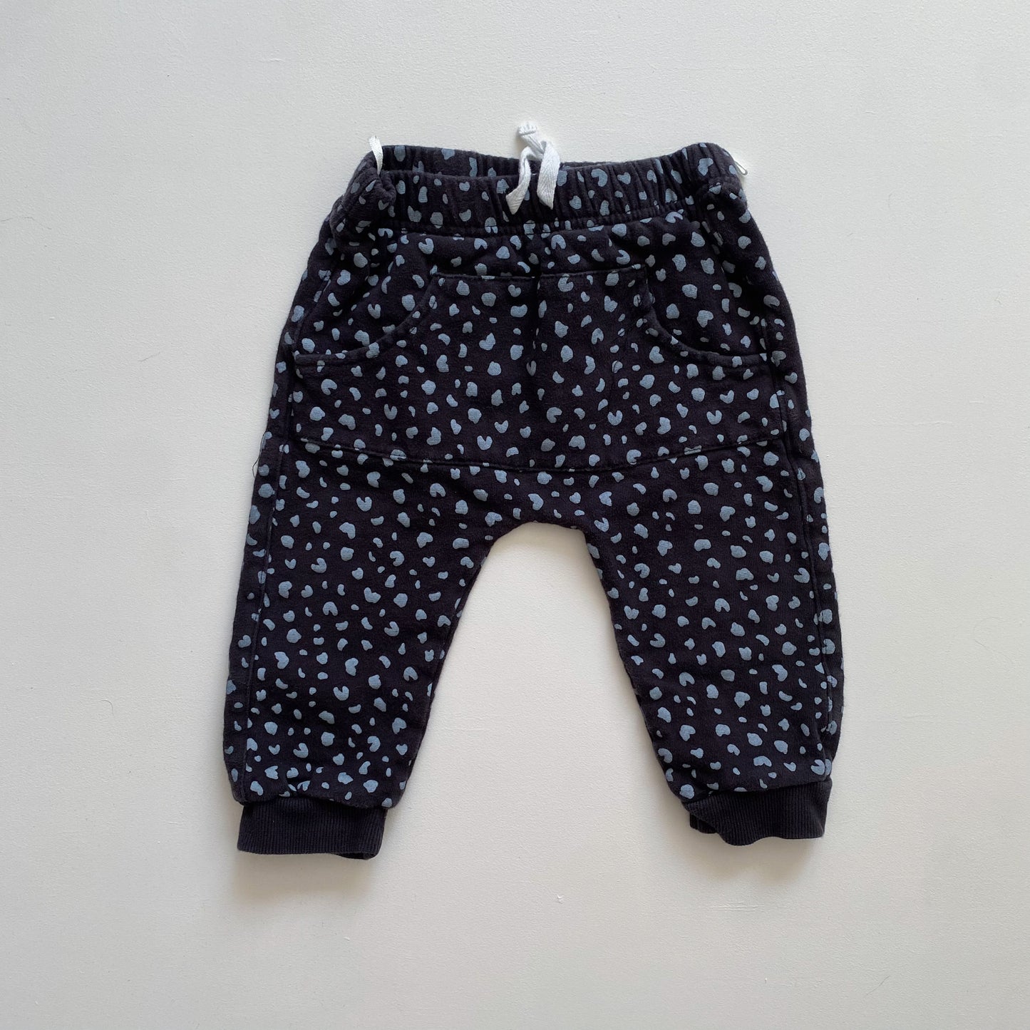 Spotted Grey + Black Joggers (12-18M)
