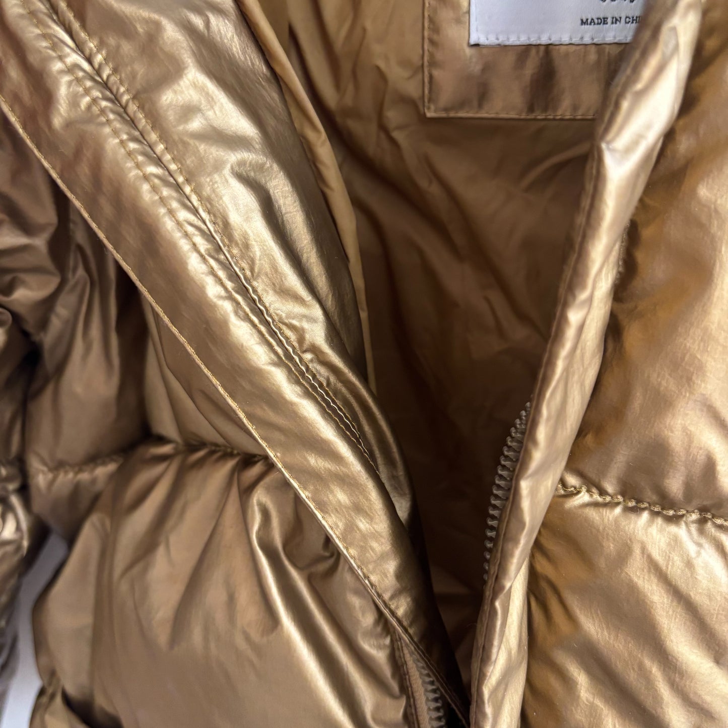 Metallic Gold Puffer Jacket (5T)