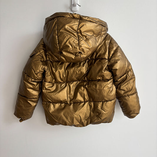 Metallic Gold Puffer Jacket (5T)