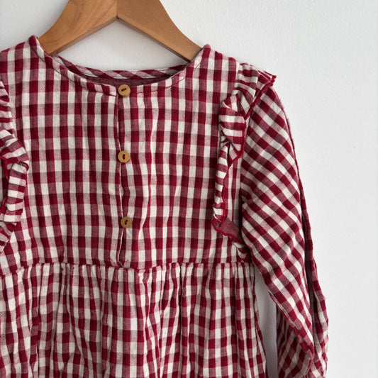 Red Plaid Dress (4-5Y)