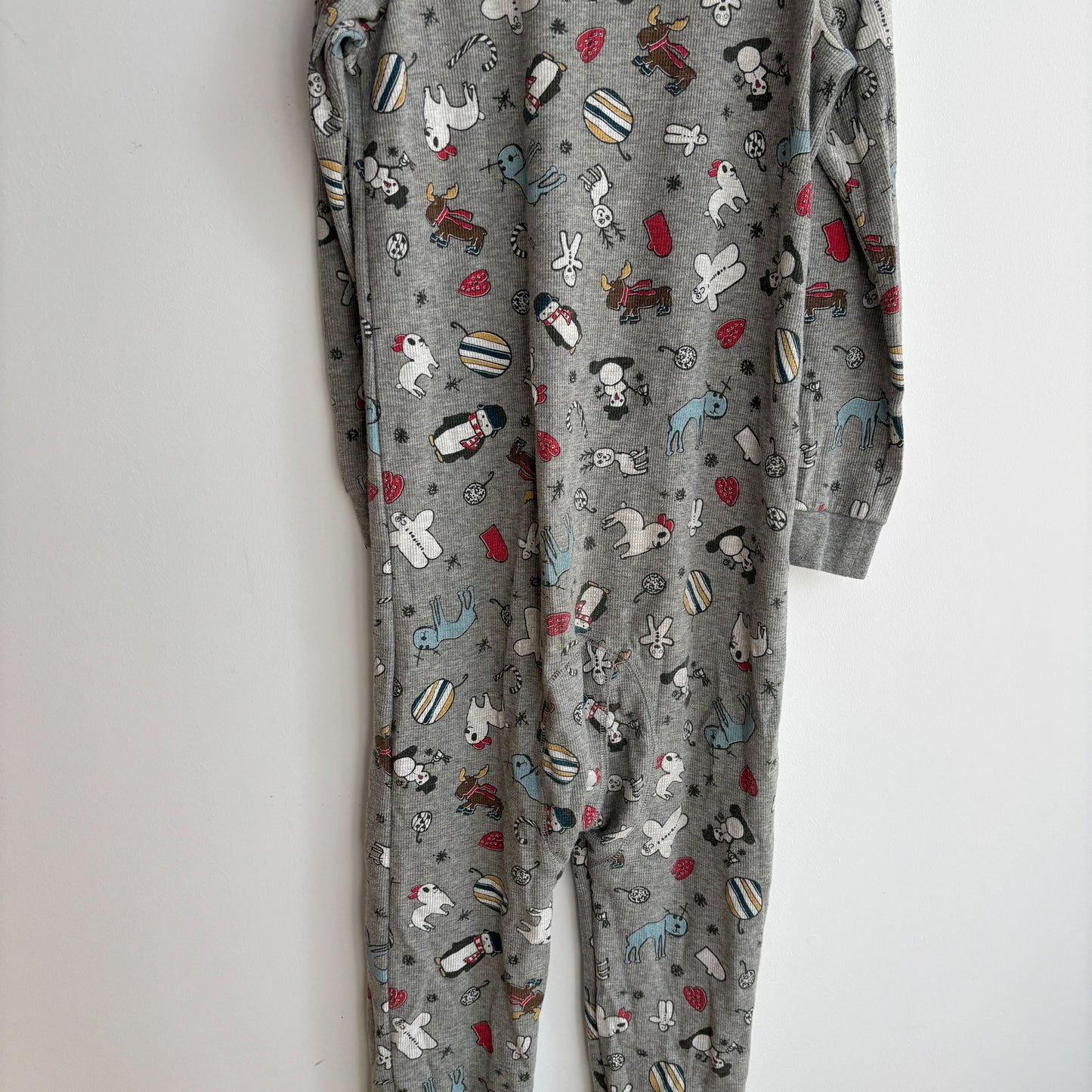 Waffle Knit One Piece Pajamas (8-10Y)