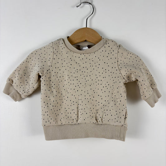 Tan Spotted Sweatshirt (0-3M)