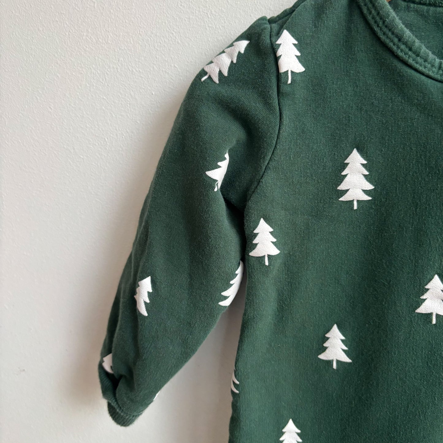 Christmas Tree Sweatshirt Romper (9-12M)