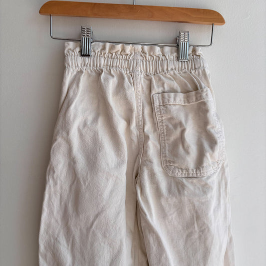 White Denim Wide Leg Jeans (7Y)