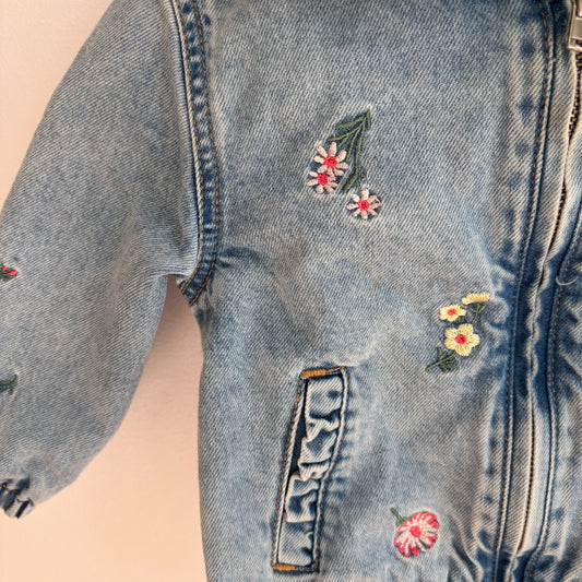 Embroidered + Lined Denim Jacket (9-12M)