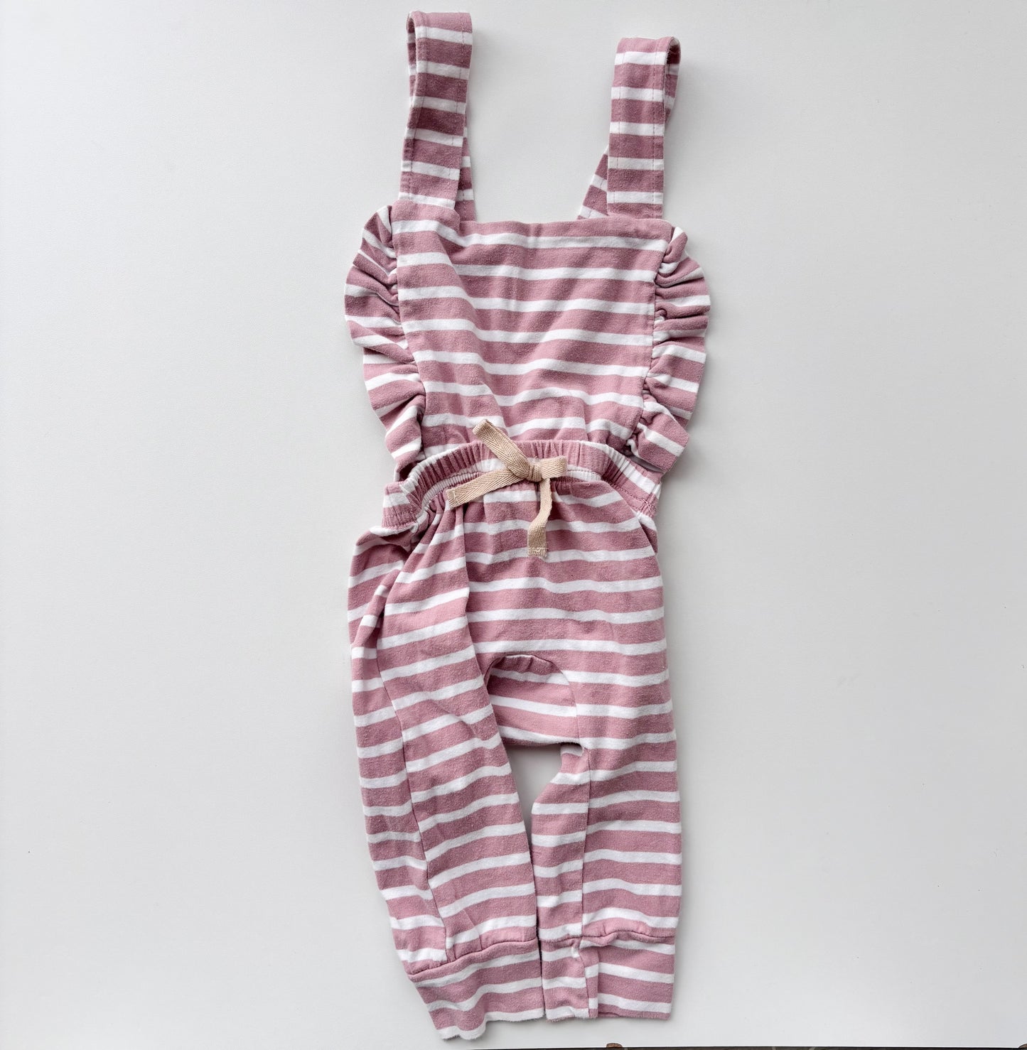 Soft Striped Overalls (6-9M)