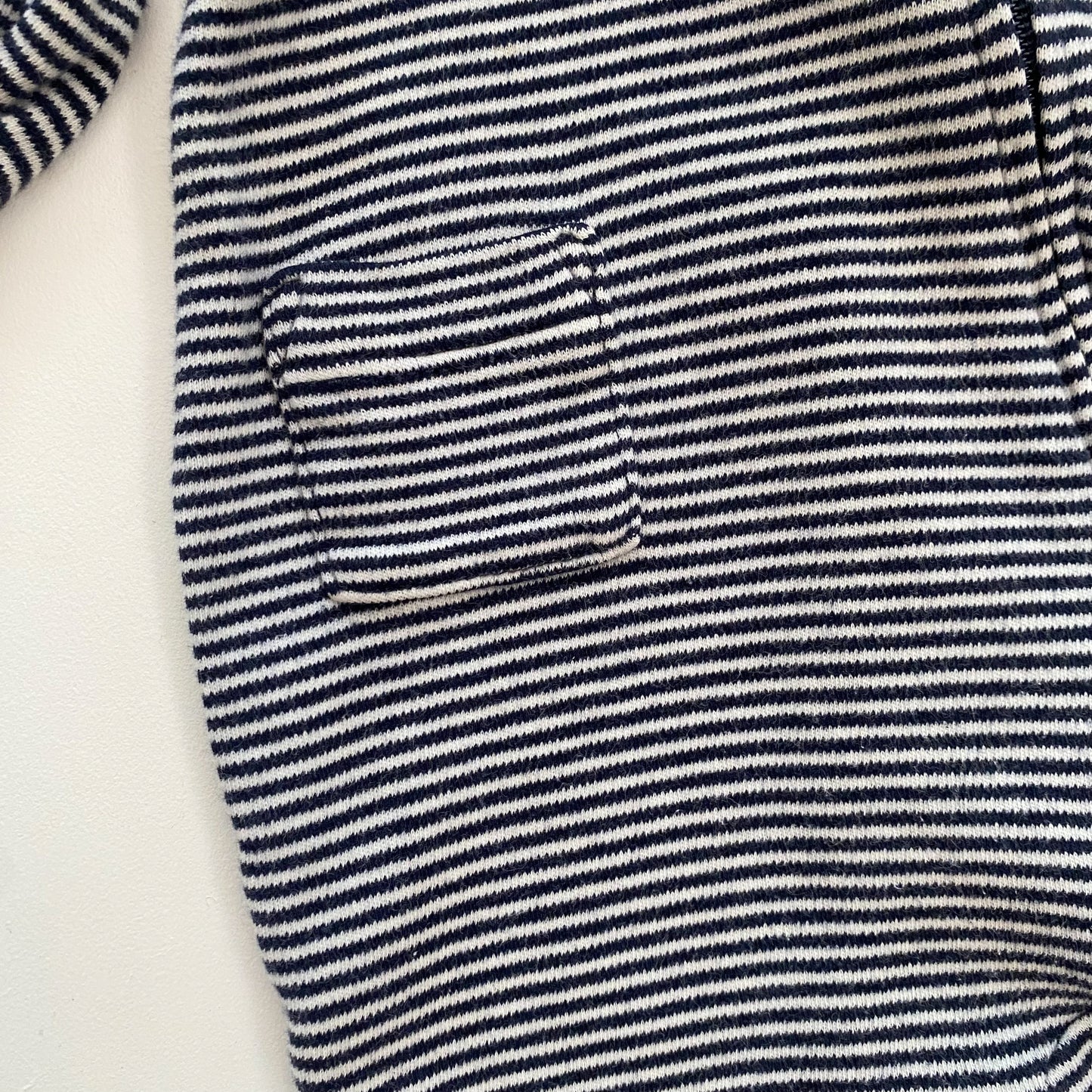 Navy Striped Sleeper (0-3M)