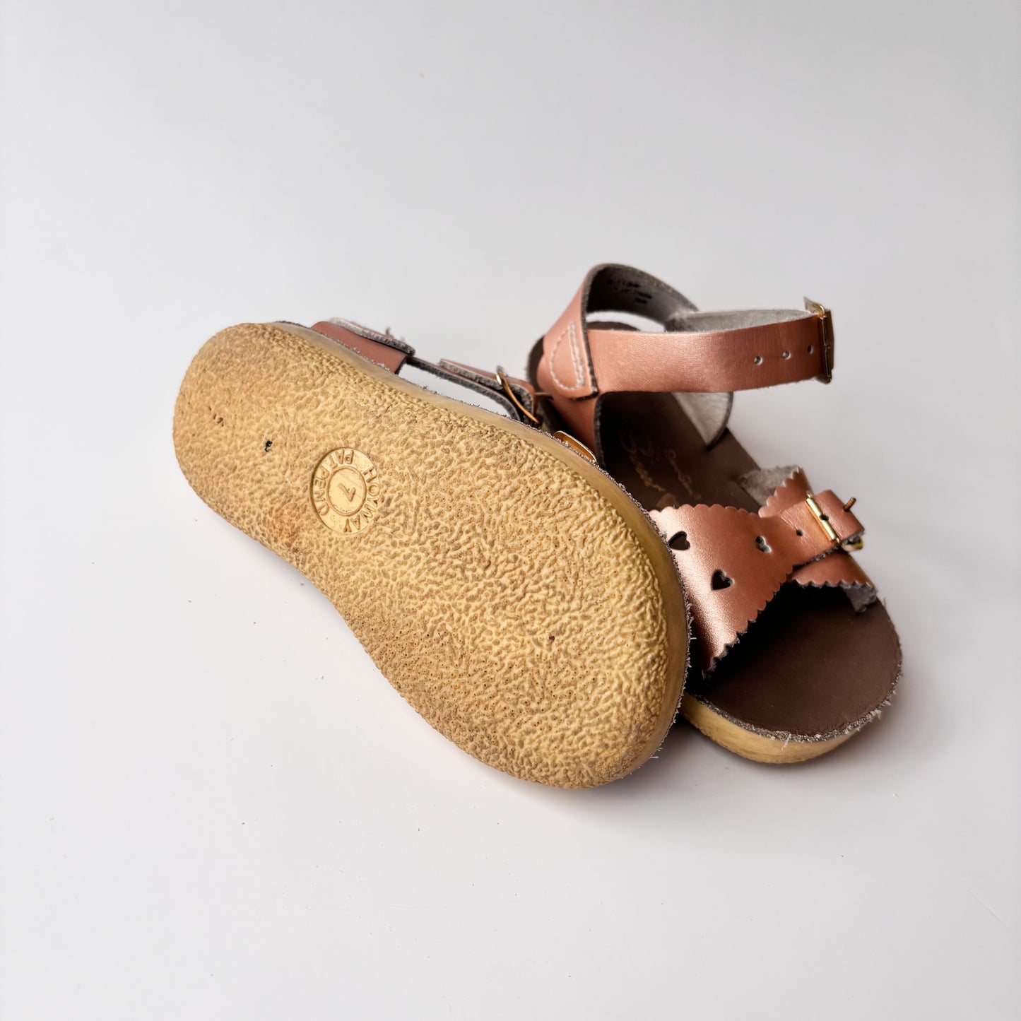 Rose Gold Sweetheart Sandals (7C)