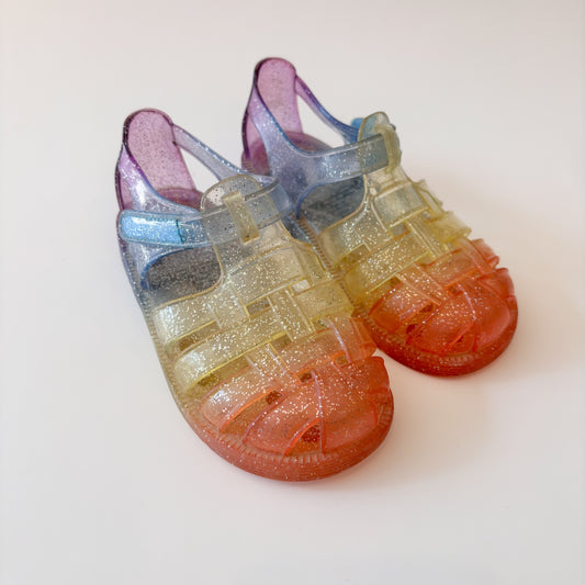 Sparkly Rainbow Jelly Shoes