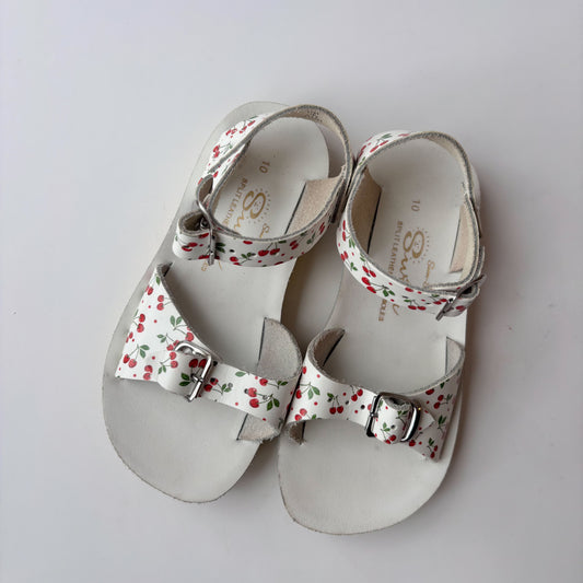 Cherry Print Leather Sandals (10C)